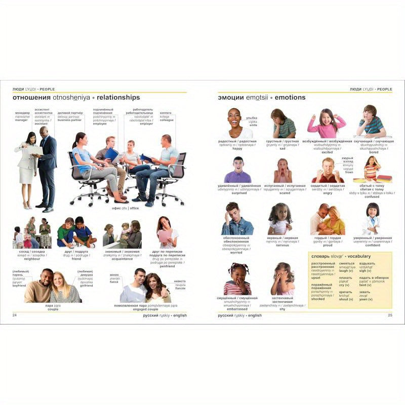 Russian English Bilingual Visual Dictionary 2025年新版DK双语图解词典 俄语-英语 俄文英文原版字典 语言学习