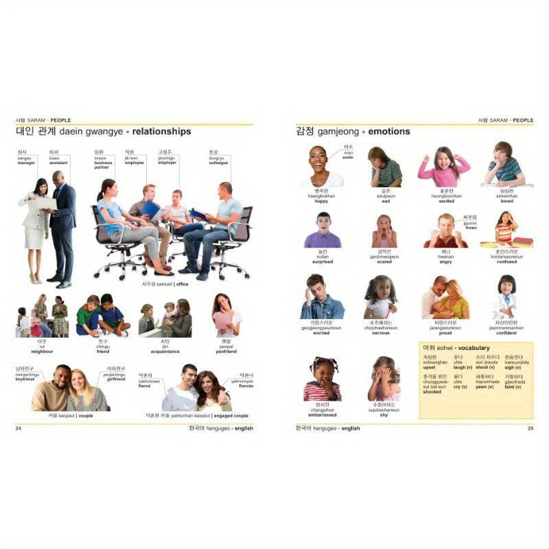 Korean English Bilingual Visual Dictionary 2025年新版DK双语图解词典 韩语-英语 韩文英文原版字典 语言学习